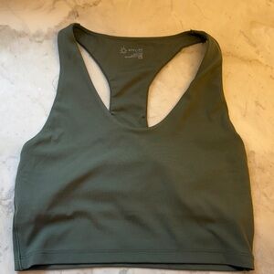aerie Olive Racerback Sports Bralette